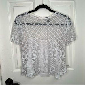 Forever 21 Lace White Crop Top